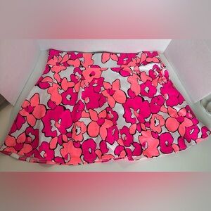 New Total Girl Pink and White Floral Skort Size XXL or 20 1/2